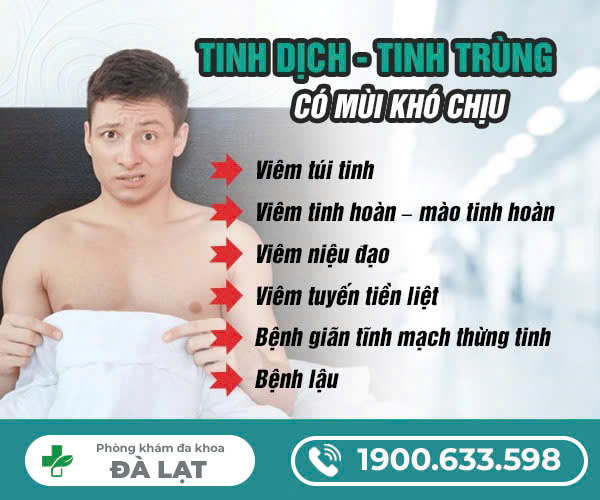 TINH DỊCH, TINH TRÙNG CÓ MÙI KHÓ CHỊU