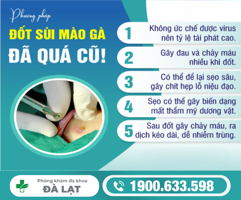 GIÁ ĐỐT BỆNH SÙI MÀO GÀ