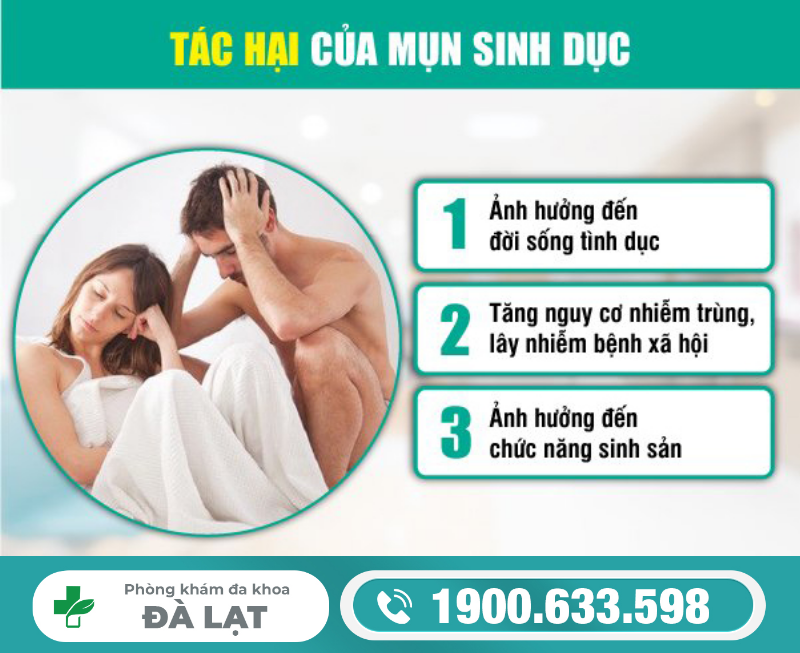 TÁC HẠI CỦA MỤN SINH DỤC