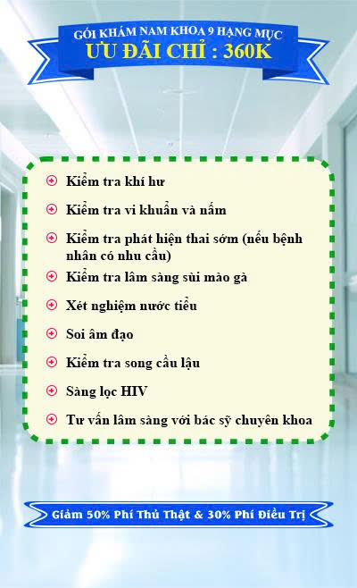 Banner quảng cáo gói khám phụ khoa cơ bản ưu đãi chỉ 360K