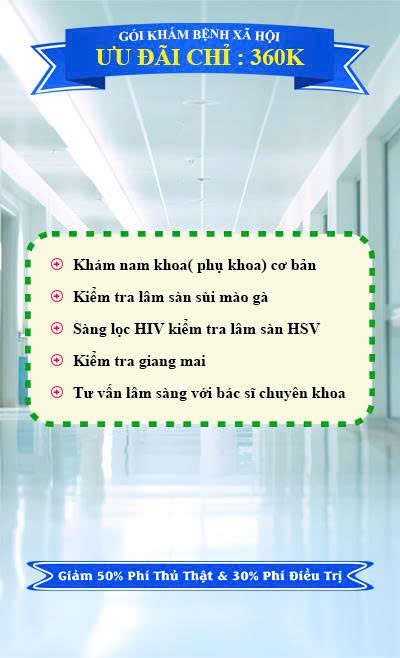 Banner quảng cáo gói khám phụ khoa cơ bản ưu đãi chỉ 360K